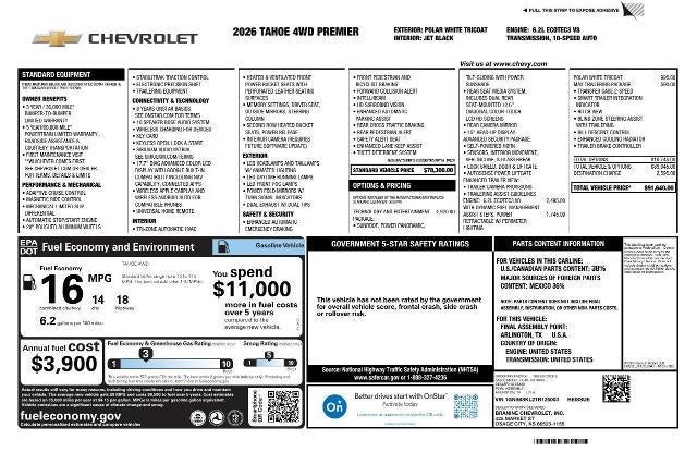 2026 Chevrolet Tahoe Premier