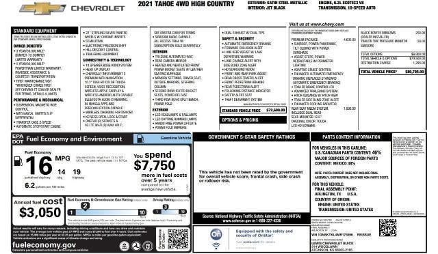 2021 Chevrolet Tahoe High Country